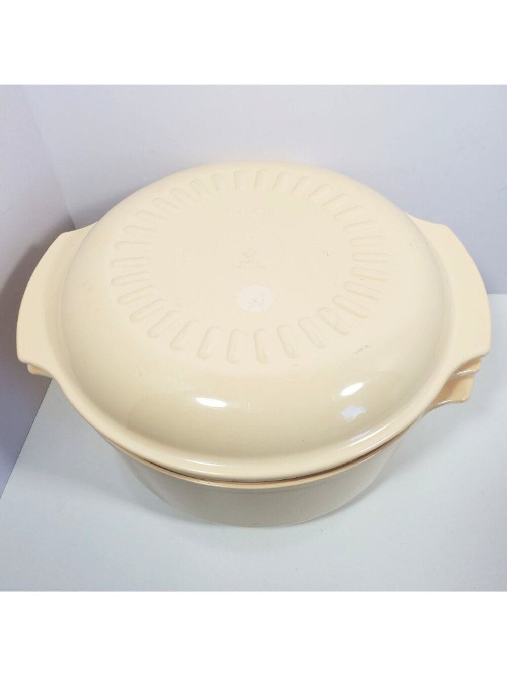 Tupperware Stack Cooker Almond Beige 3, 1 3/4, 1 Quart Lot Barely Used w Manual - Picture 13 of 13